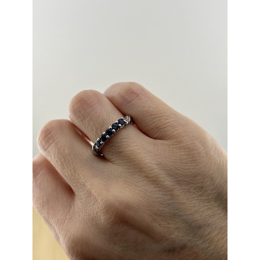Peter Thomas Roth Sterling Silver Signature Romance Stack Ring Sapphire Size 7 - Picture 3 of 12